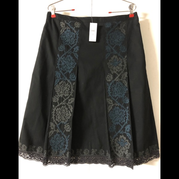 Ann Taylor LOFT Embroidered Lace Skirt 8 🌹New with Tags Workwear party casual - Picture 11 of 11